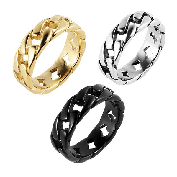 316l gold silver stainless steel ring for men aaaaa quality black hollow chain rings fashion jewelry wholesale price
316l gold silver stainless steel ring for men aaaaa quality black hollow chain rings fashion jewelry wholesale price