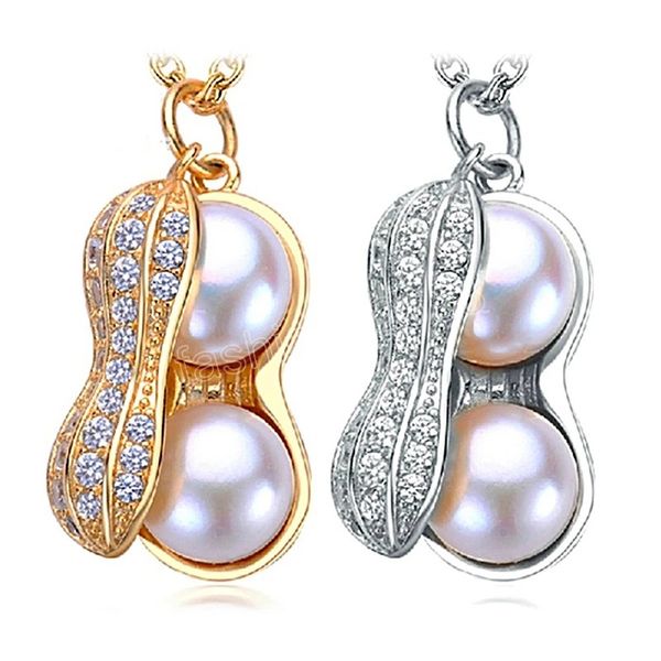 christmas gift for women peanut necklace women white fake pearl necklace clavicle pendant jewelry titanium creative gift, Silver
christmas gift for women peanut necklace women white fake pearl necklace clavicle pendant jewelry titanium creative gift, Silver