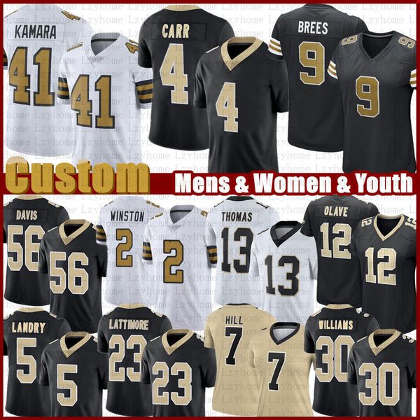 alvin kamara 4 derek carr custom football jersey chris olave jamaal williams michael thomas taysom hill tyrann mathieu marshon lattimore jam, Black;red
alvin kamara 4 derek carr custom football jersey chris olave jamaal williams michael thomas taysom hill tyrann mathieu marshon lattimore jam, Black;red
