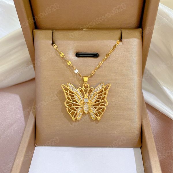 fashion luxurious heavy-duty hollow butterfly necklace for women personality inlaid zircon monarch butterfly animal jewelry, Silver
fashion luxurious heavy-duty hollow butterfly necklace for women personality inlaid zircon monarch butterfly animal jewelry, Silver