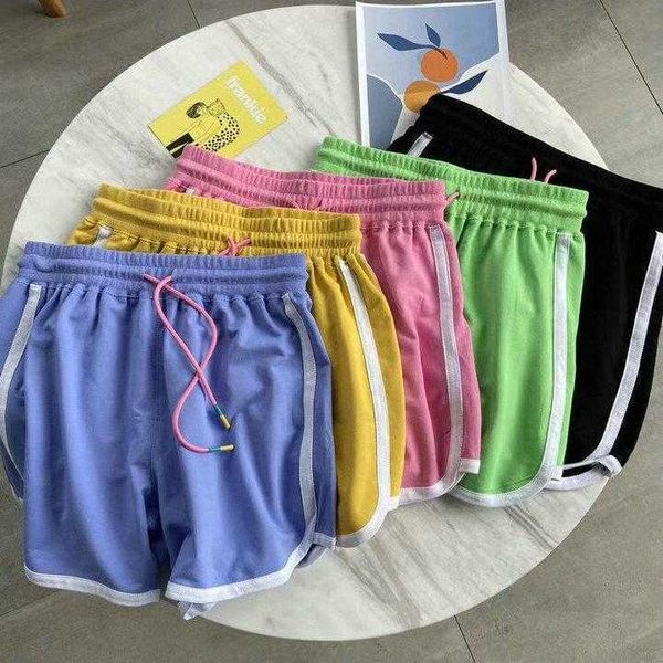 summer womens colorful short drawstring thin terry side white stripe shorts yoga, White;black
summer womens colorful short drawstring thin terry side white stripe shorts yoga, White;black