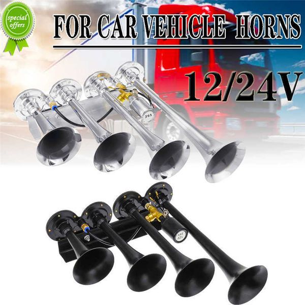 new 12v/24v electric air horn 185db 4 trumpets super loud car siren tone pump loud horn for car motorcyclel truck van lorry boat
new 12v/24v electric air horn 185db 4 trumpets super loud car siren tone pump loud horn for car motorcyclel truck van lorry boat