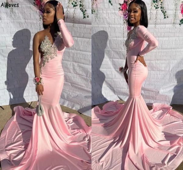 pink african girls mermaid prom dresses one shoulder long sleeve shiny crystals beaded formal occasion evening gowns slim fitted long second, Black
pink african girls mermaid prom dresses one shoulder long sleeve shiny crystals beaded formal occasion evening gowns slim fitted long second, Black