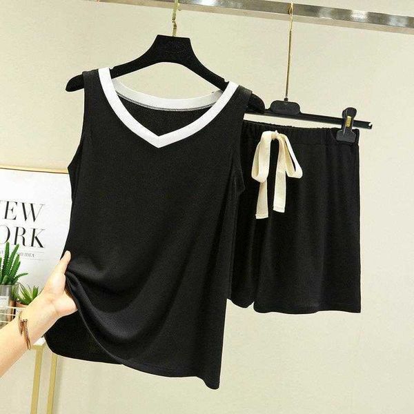 pajamas womens summer thin vest shorts set outer wear loose home large size casual
pajamas womens summer thin vest shorts set outer wear loose home large size casual