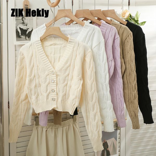 women's knits tees zik hekiy women sweater v neck single breasted cardigan short fashionable long sleeved knitted 230331, White
women's knits tees zik hekiy women sweater v neck single breasted cardigan short fashionable long sleeved knitted 230331, White
