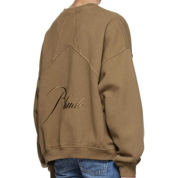 american rhude slogan embroidery high street plush round neck pullover men's loose casual women's sweater, Black
american rhude slogan embroidery high street plush round neck pullover men's loose casual women's sweater, Black