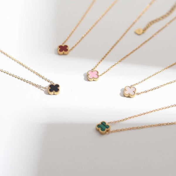 van clover necklace designer four leaf clover pendant small clover pendant titanium steel female summer fritillaria advanced collar chain, Silver
van clover necklace designer four leaf clover pendant small clover pendant titanium steel female summer fritillaria advanced collar chain, Silver