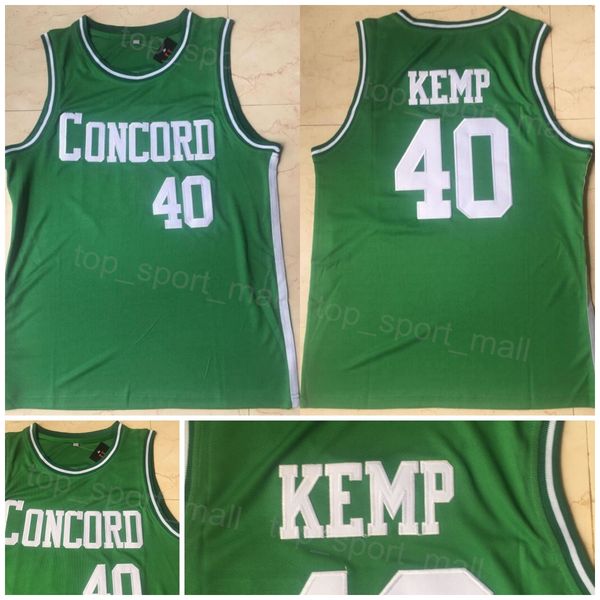 high school concord academy jersey 40 shawn kemp basketball shirt college university all stitching team color green for sport fans breathabl, Black
high school concord academy jersey 40 shawn kemp basketball shirt college university all stitching team color green for sport fans breathabl, Black