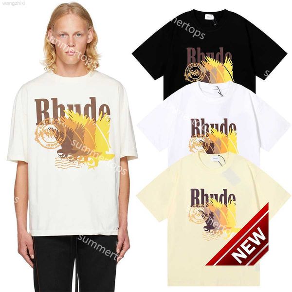 2023 rhude men's t-shirts designer gradient color flying bird printing oversized shirts luxury brand fashion shirt for men casual mens, Black
2023 rhude men's t-shirts designer gradient color flying bird printing oversized shirts luxury brand fashion shirt for men casual mens, Black
