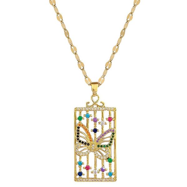 fashion colorful zircon butterfly pendant necklace for women charm party wedding jewelry butterfly animal accessories gift, Silver 
fashion colorful zircon butterfly pendant necklace for women charm party wedding jewelry butterfly animal accessories gift, Silver