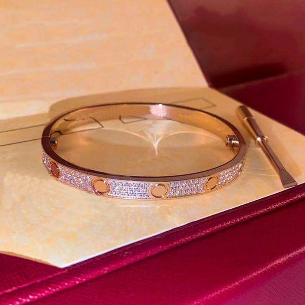 screw bracelet 3 rows diamond full star bracelet titanium steel silver bracelet ladies party gift designer men ladies like luxury jewellery, Golden;silver
screw bracelet 3 rows diamond full star bracelet titanium steel silver bracelet ladies party gift designer men ladies like luxury jewellery, Golden;silver