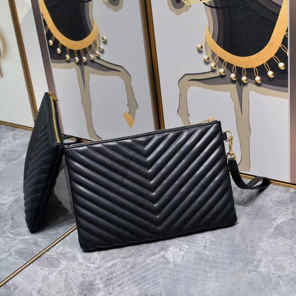 women men designer clutch bags super soft black calfskin leather 30cm large wristlet bag with 3 hardware gold black silver fashion purses
women men designer clutch bags super soft black calfskin leather 30cm large wristlet bag with 3 hardware gold black silver fashion purses