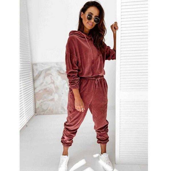 autumn and winter pant womens solid color gold velvet hooded long sleeve casual, White
autumn and winter pant womens solid color gold velvet hooded long sleeve casual, White