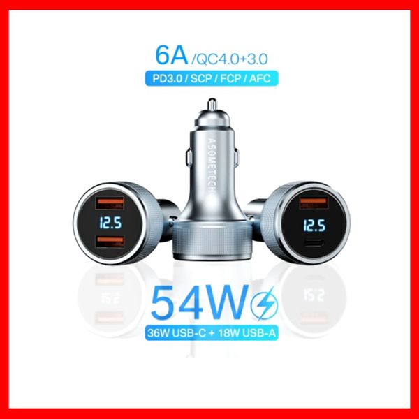 54w usb car charger quick charge 3.0 fast charging type c qc pd3.0 mobile phone charger adapter for iphone xiaomi samsung huawei car-charge
54w usb car charger quick charge 3.0 fast charging type c qc pd3.0 mobile phone charger adapter for iphone xiaomi samsung huawei car-charge