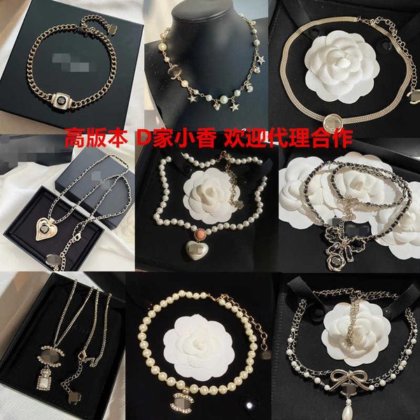 c family small fragrant wind pearl love necklace women's high edition gold double layer leather collar chain, Silver
c family small fragrant wind pearl love necklace women's high edition gold double layer leather collar chain, Silver