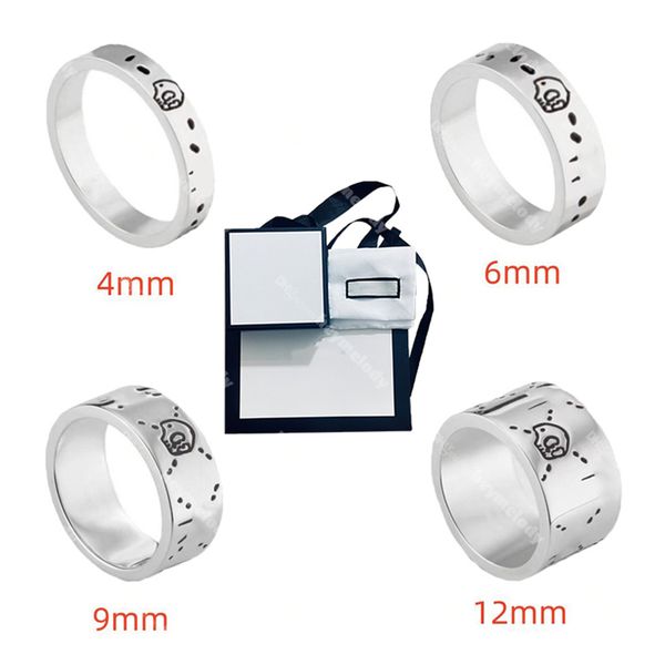 fashion luxury skull ring for men women ghost designer rings jewelry sliver color with box 4mm 6mm 9mm 12mm, Silver
fashion luxury skull ring for men women ghost designer rings jewelry sliver color with box 4mm 6mm 9mm 12mm, Silver