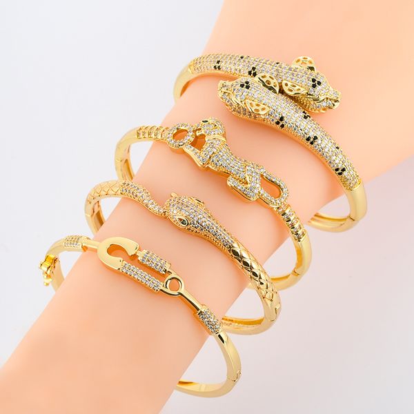 zircon snake panther animal luxury personality domineering leopard bracelet women's bracelet luxurious dance bracelet giving gifts gold, Black
zircon snake panther animal luxury personality domineering leopard bracelet women's bracelet luxurious dance bracelet giving gifts gold, Black