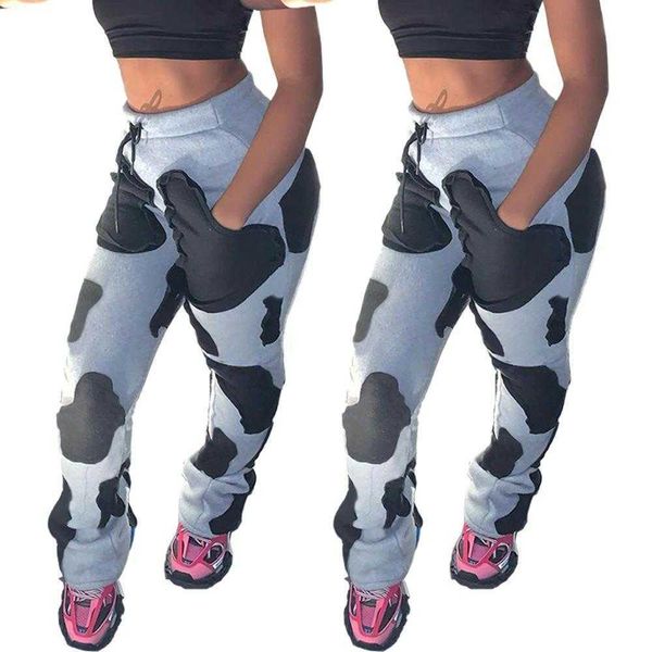 womens winter pants nightclub cow printing paste cloth pocket strap small bell, Black;white
womens winter pants nightclub cow printing paste cloth pocket strap small bell, Black;white