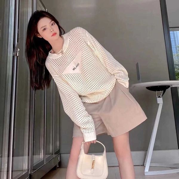 prad fall latest hollow knit sweaters 3 color street style women sweater outdoor loose casual female sweater, White;black
prad fall latest hollow knit sweaters 3 color street style women sweater outdoor loose casual female sweater, White;black