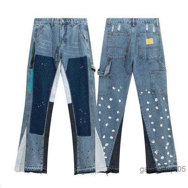 men's pants trendy galleryes classic dept painted wash hand graffiti street vibe wind horn splash ink wide leg denim men, Black
men's pants trendy galleryes classic dept painted wash hand graffiti street vibe wind horn splash ink wide leg denim men, Black