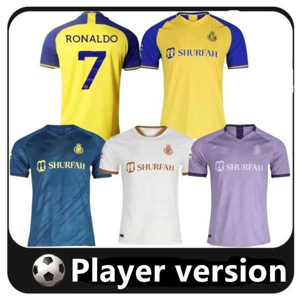 22 23 al nassr fc soccer jerseys ronaldo men kids kit uniform 2023 player home yellow cr7 boys football shiirt t al-nassr away third fourth, Black;yellow
22 23 al nassr fc soccer jerseys ronaldo men kids kit uniform 2023 player home yellow cr7 boys football shiirt t al-nassr away third fourth, Black;yellow