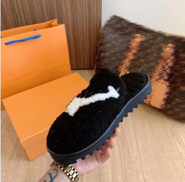designer wool slippers winter fur fluffy furry warm sandal letters living flat bottom slipper comfortable womens leisure indoor fashion flip, Black
designer wool slippers winter fur fluffy furry warm sandal letters living flat bottom slipper comfortable womens leisure indoor fashion flip, Black