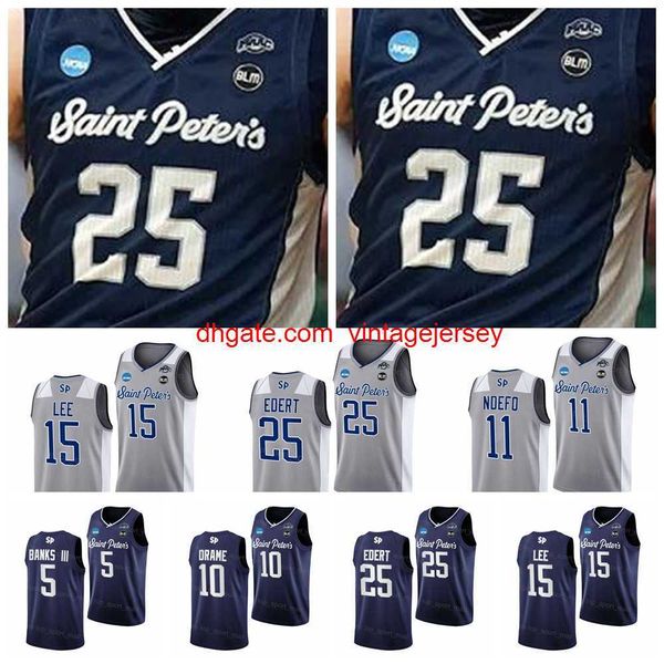 ncaa basketball saint peter's peacocks 25 doug edert jersey 15 matthew lee 5 daryl banks iii kc ndefo fousseyni drame hassan drame pete, Black
ncaa basketball saint peter's peacocks 25 doug edert jersey 15 matthew lee 5 daryl banks iii kc ndefo fousseyni drame hassan drame pete, Black