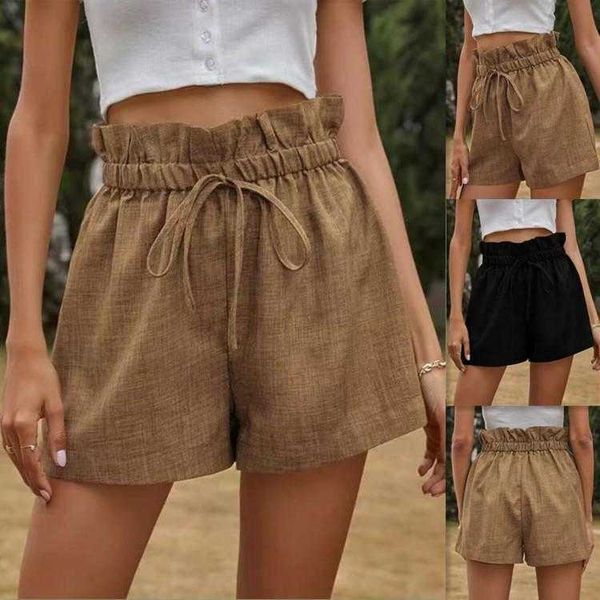 casual shorts for women summer european style high waist lace up loose wide leg, White;black
casual shorts for women summer european style high waist lace up loose wide leg, White;black