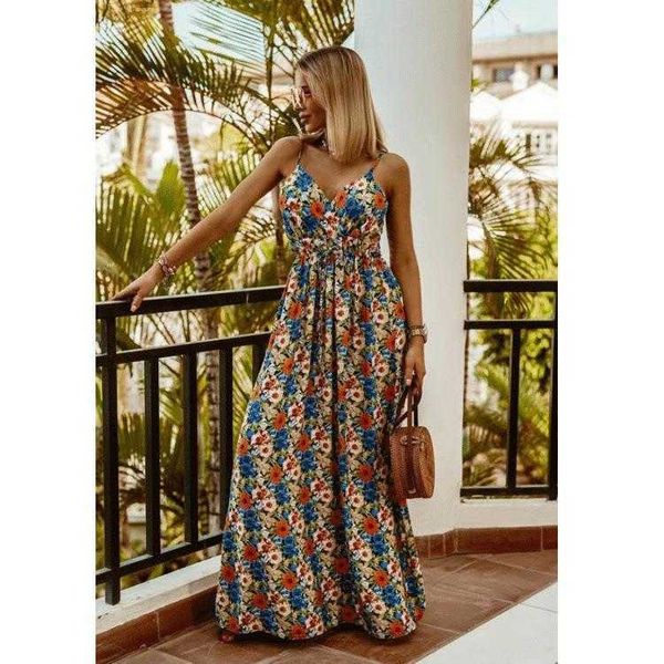 v neck sleeveless dresses spaghetti strap floral print bohemian dress long, Black;gray
v neck sleeveless dresses spaghetti strap floral print bohemian dress long, Black;gray