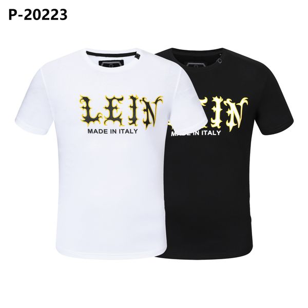 pp t shirt mens metal letters embroidered leather plein plan european fashion trend round neck pullover 07, White;black
pp t shirt mens metal letters embroidered leather plein plan european fashion trend round neck pullover 07, White;black