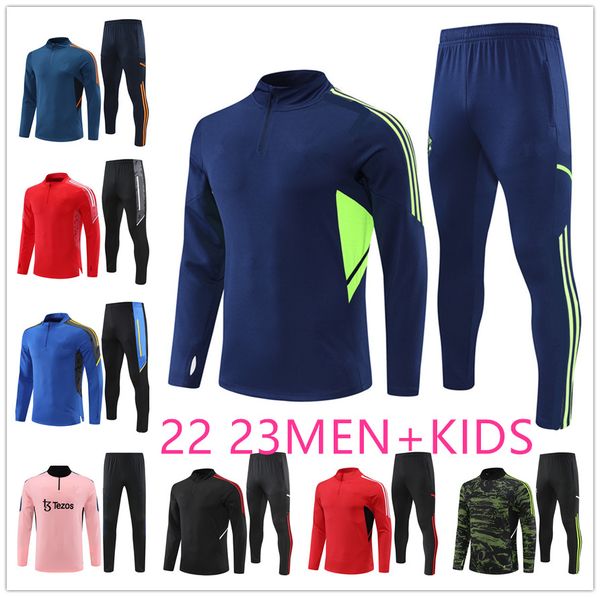 22 23 manchesters city united kids soccer tracksuit football outdoors jerseys maillot chandal jersey sets 2023 men trainerstraining set futb, Black
22 23 manchesters city united kids soccer tracksuit football outdoors jerseys maillot chandal jersey sets 2023 men trainerstraining set futb, Black
