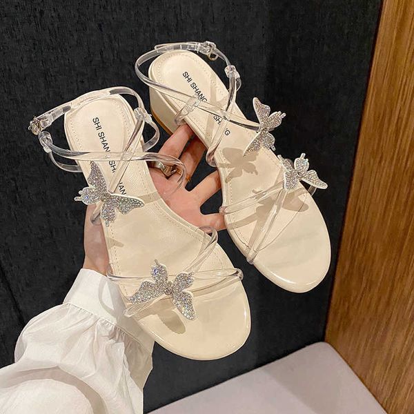 sandals new butterfly crystal sandals thick heel strap round toe buckle sandals party shoes summer ladies elegant sandals 230322, Black
sandals new butterfly crystal sandals thick heel strap round toe buckle sandals party shoes summer ladies elegant sandals 230322, Black