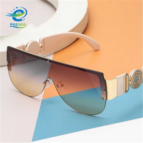 new large frame metal conjoined sunglasses men's and women's fashion sunglasses fashion personalized glasses, White;black
new large frame metal conjoined sunglasses men's and women's fashion sunglasses fashion personalized glasses, White;black
