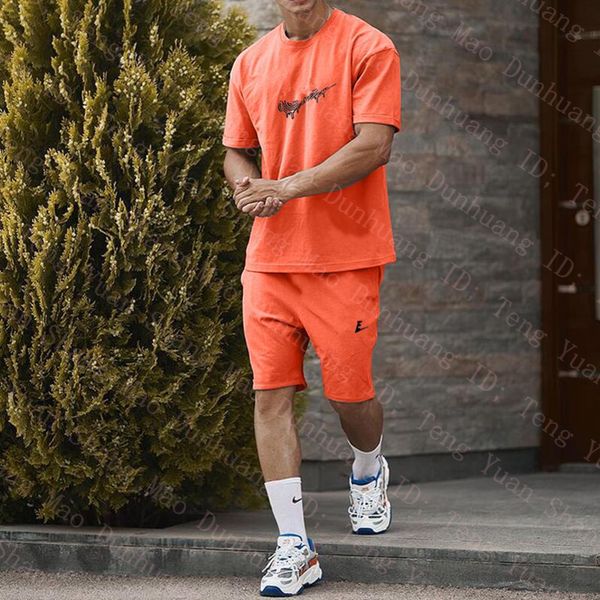 men designer tracksuits sportwear summer luxury cotton t-shirt and short jogger pants 2 piece set brand fashion men's sports suit loose, Gray
men designer tracksuits sportwear summer luxury cotton t-shirt and short jogger pants 2 piece set brand fashion men's sports suit loose, Gray