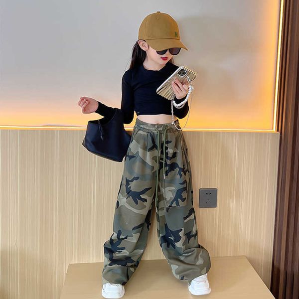 2023 new girls clothes sets outfits kids baby long sleeve crop ith camouflage hole wide leg pants children clothing suits 5-16y p230331, White
2023 new girls clothes sets outfits kids baby long sleeve crop ith camouflage hole wide leg pants children clothing suits 5-16y p230331, White