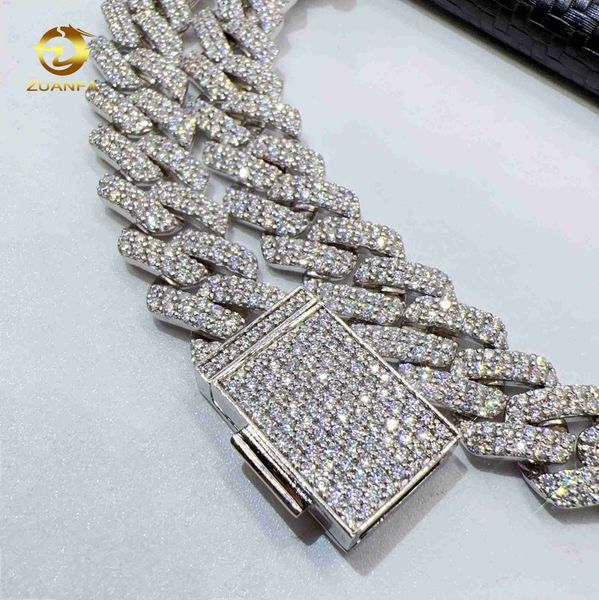 12mm hand setting 2rows vvs moissanite cuban link chain custom hip hop jewelry 925 silver fashion necklace
12mm hand setting 2rows vvs moissanite cuban link chain custom hip hop jewelry 925 silver fashion necklace