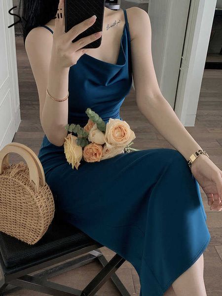 women's elegant bodycon dress party evening red wedding silk midi dress spaghetti strap long satin dresses black blue, White;black
women's elegant bodycon dress party evening red wedding silk midi dress spaghetti strap long satin dresses black blue, White;black
