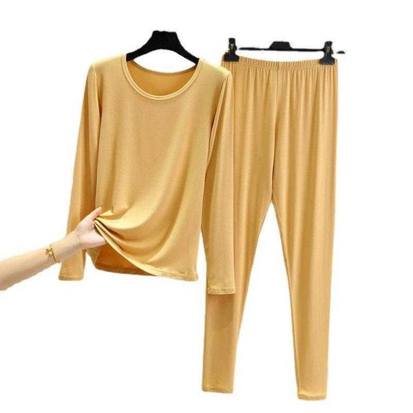 modal pajamas womens spring and autumn plus size loose two piece suit thin 
modal pajamas womens spring and autumn plus size loose two piece suit thin