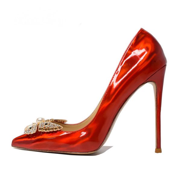 butterfly red high heels shoes red soles luxury pearl shoes designer brand loubooutin bling bowtie rhinestones stiletto pencil heels 12cm wo, Black
butterfly red high heels shoes red soles luxury pearl shoes designer brand loubooutin bling bowtie rhinestones stiletto pencil heels 12cm wo, Black