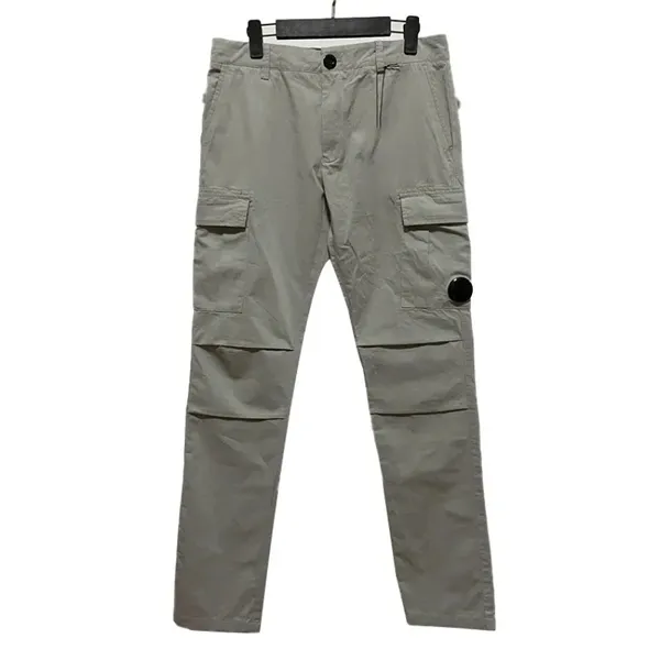 

Topstoney Men's Trousers Washed Make Old Big Pocket Badge Overalls Outdoor Loose Zipper Casual Pants Big Pocket Trousers Sport Wear Leisure Pant, Gray