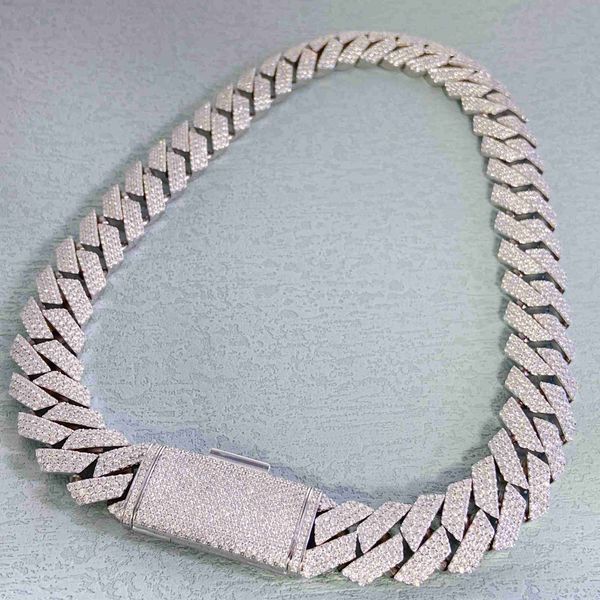 custom 15mm 17mm 19mm 20mm 23mm three rows moissanite hiphop necklace miami cuban link chain silver necklace 925 sterling
custom 15mm 17mm 19mm 20mm 23mm three rows moissanite hiphop necklace miami cuban link chain silver necklace 925 sterling