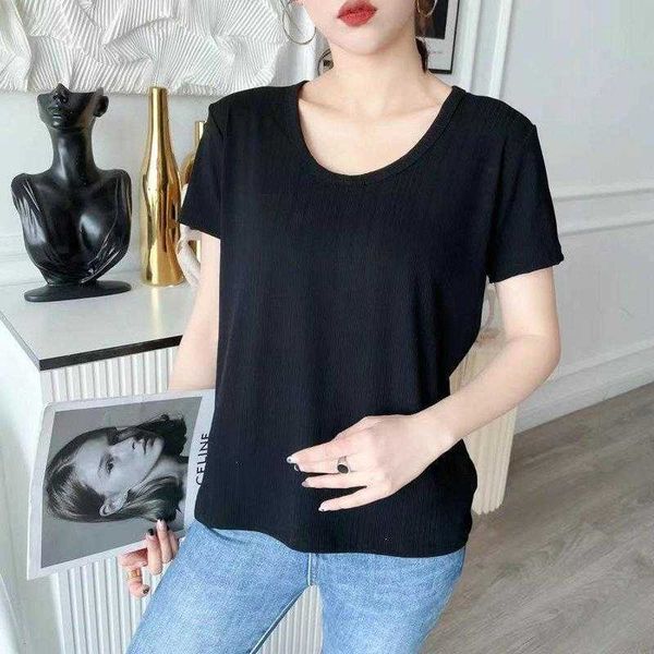 korean style elegant cotton short sleeve t shirt womens spring summer slimming, White
korean style elegant cotton short sleeve t shirt womens spring summer slimming, White