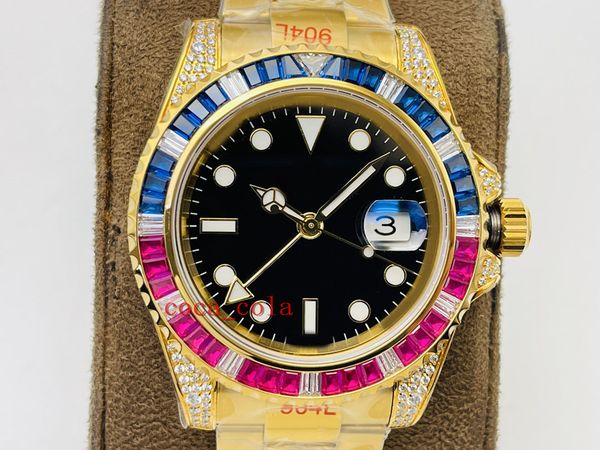 new factory brand mens watch super version 40mm gmt inlaid diamond ceramic jubilee bracelet watches movement mechanical automatic men's, Slivery;brown
new factory brand mens watch super version 40mm gmt inlaid diamond ceramic jubilee bracelet watches movement mechanical automatic men's, Slivery;brown