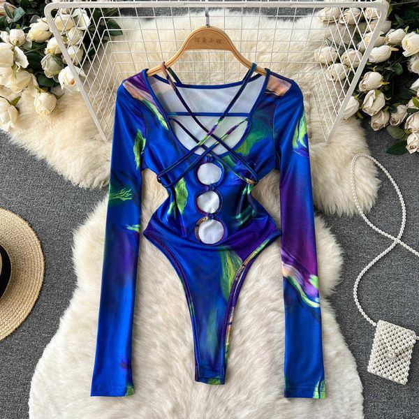 nxy hollow out palysuits long sleeve v neck cross design rompers fashion women blue beach slim bodysuits 230328, Black;white
nxy hollow out palysuits long sleeve v neck cross design rompers fashion women blue beach slim bodysuits 230328, Black;white