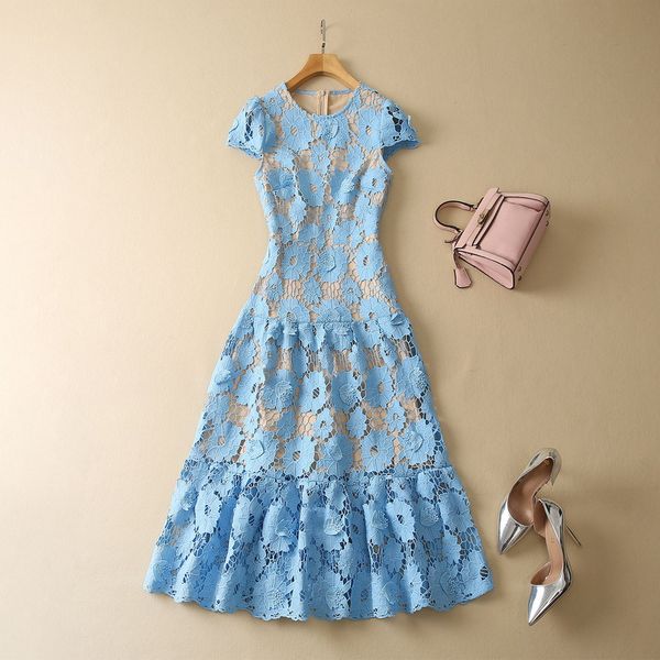 casual dresses european and american women's clothes 2023 spring new round neck short sleeve water soluble flower hollowed out dress, Black;gray
casual dresses european and american women's clothes 2023 spring new round neck short sleeve water soluble flower hollowed out dress, Black;gray