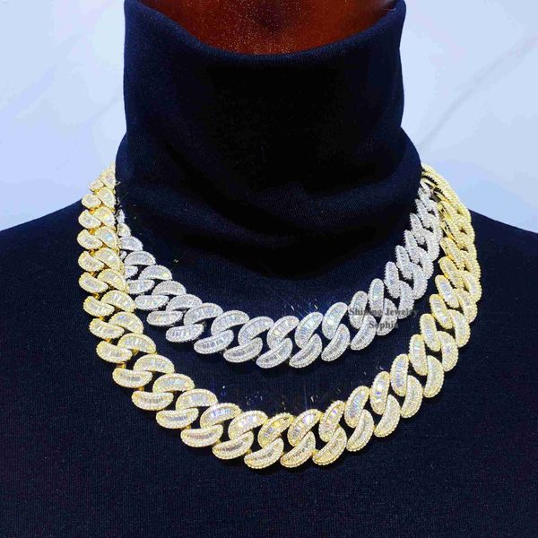 15mm 18mm 20mm miami cuban necklace lab diamonds flawless vvs moissanite white gold cuban link chain, Silver
15mm 18mm 20mm miami cuban necklace lab diamonds flawless vvs moissanite white gold cuban link chain, Silver