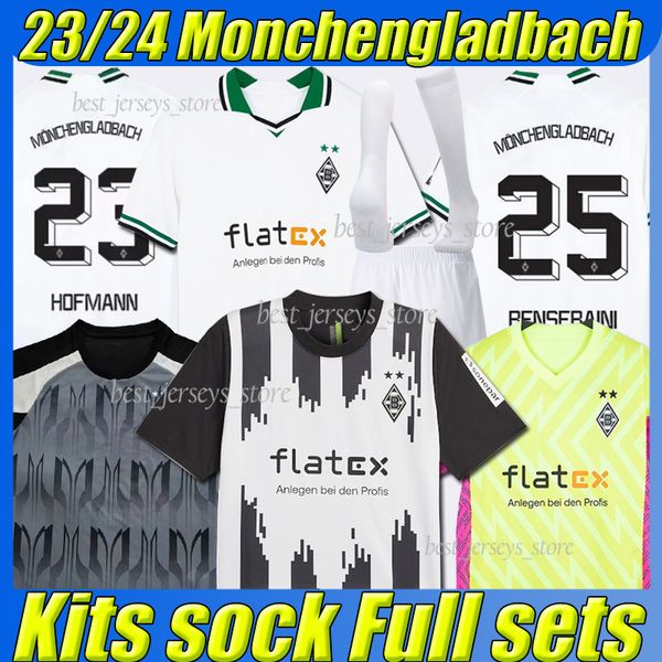 Image of XXXL 4XL 23/24 Borussia Monchengladbach soccer jerseys 2023 Gladbach STINDL ELVEDI PLEA ZAKARIA NEUHAUS GINTER THURAM EMBOLO men kids Kits sock set foootball shirts