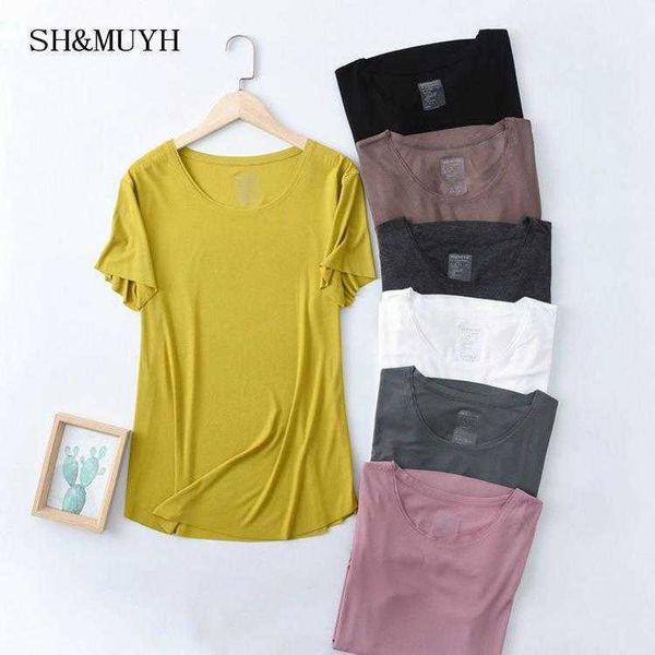 double layer crew neck t shirt womens summer bottoming loose thread cotton, White
double layer crew neck t shirt womens summer bottoming loose thread cotton, White