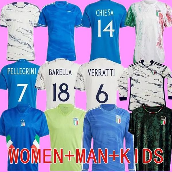 2023 2024 bonucci italys soccer jerseys home away 23 24 italia verratti men kids kit chiesa barella maglie da calcio chiellini pellegrini im, Black;yellow
2023 2024 bonucci italys soccer jerseys home away 23 24 italia verratti men kids kit chiesa barella maglie da calcio chiellini pellegrini im, Black;yellow