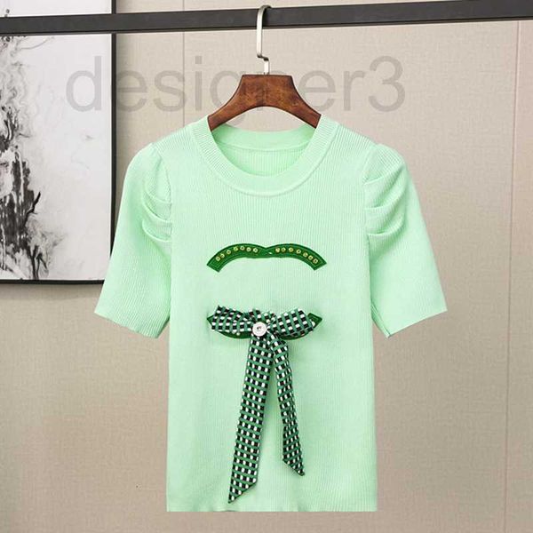 women's t-shirt designer summer heavy duty diamond studded bead letter loose short sleeve knitted ice silk crew neck cbs3, White
women's t-shirt designer summer heavy duty diamond studded bead letter loose short sleeve knitted ice silk crew neck cbs3, White